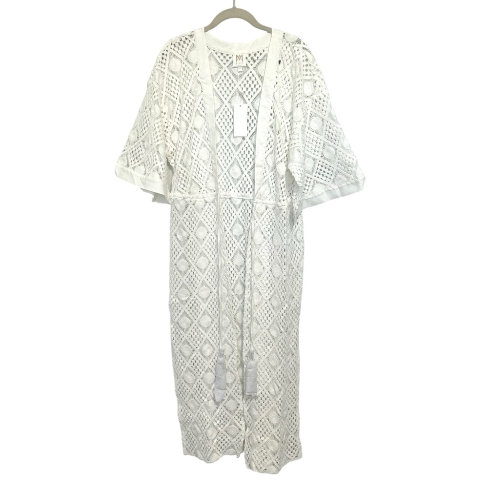 NWT Milly Cabana Diamond Crochet Coverup Dress Sz S White